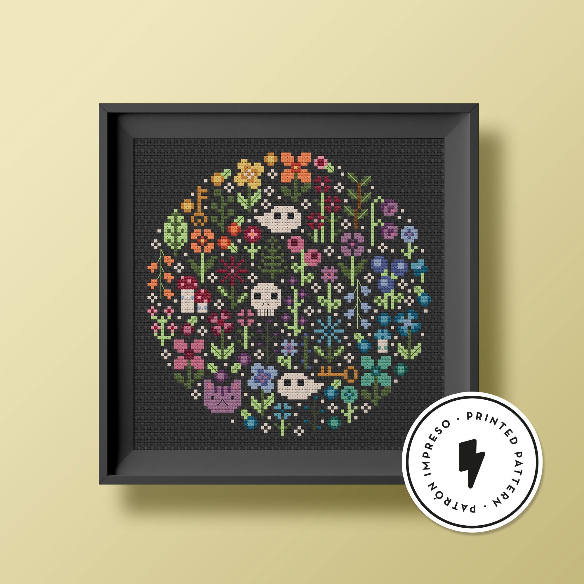 Mini Rainbow Garden - Una Buena Pieza - Cross Stitch Pattern