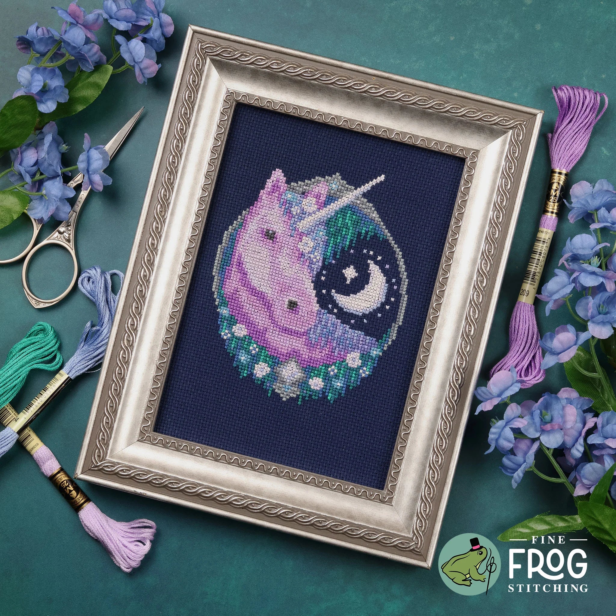 Moon Garden Unicorn - Fine Frog Stitching - Cross Stitch Pattern