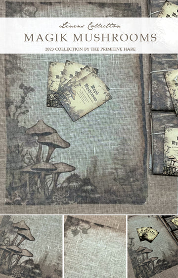 Magik Mushrooms Fabric - The Primitive Hare - Cross Stitch Fabric [Needlework Marketplace 2023 Exclusive]