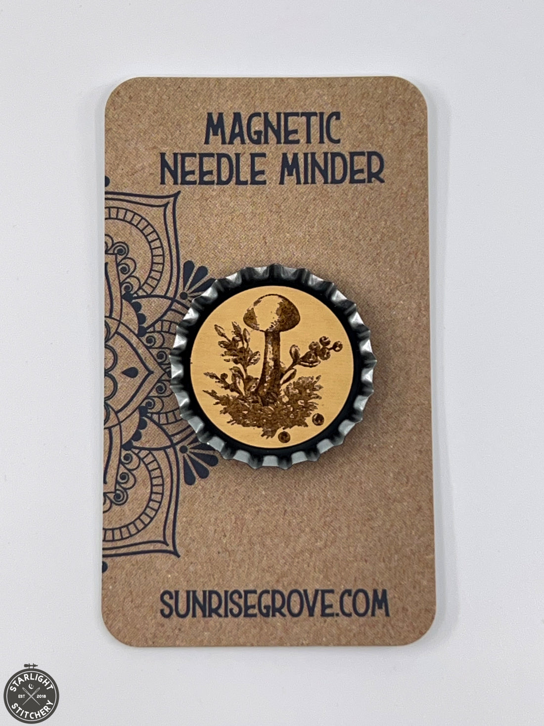 Mushroom Needle Minder - Sunrise Grove - Stitch Box Vault