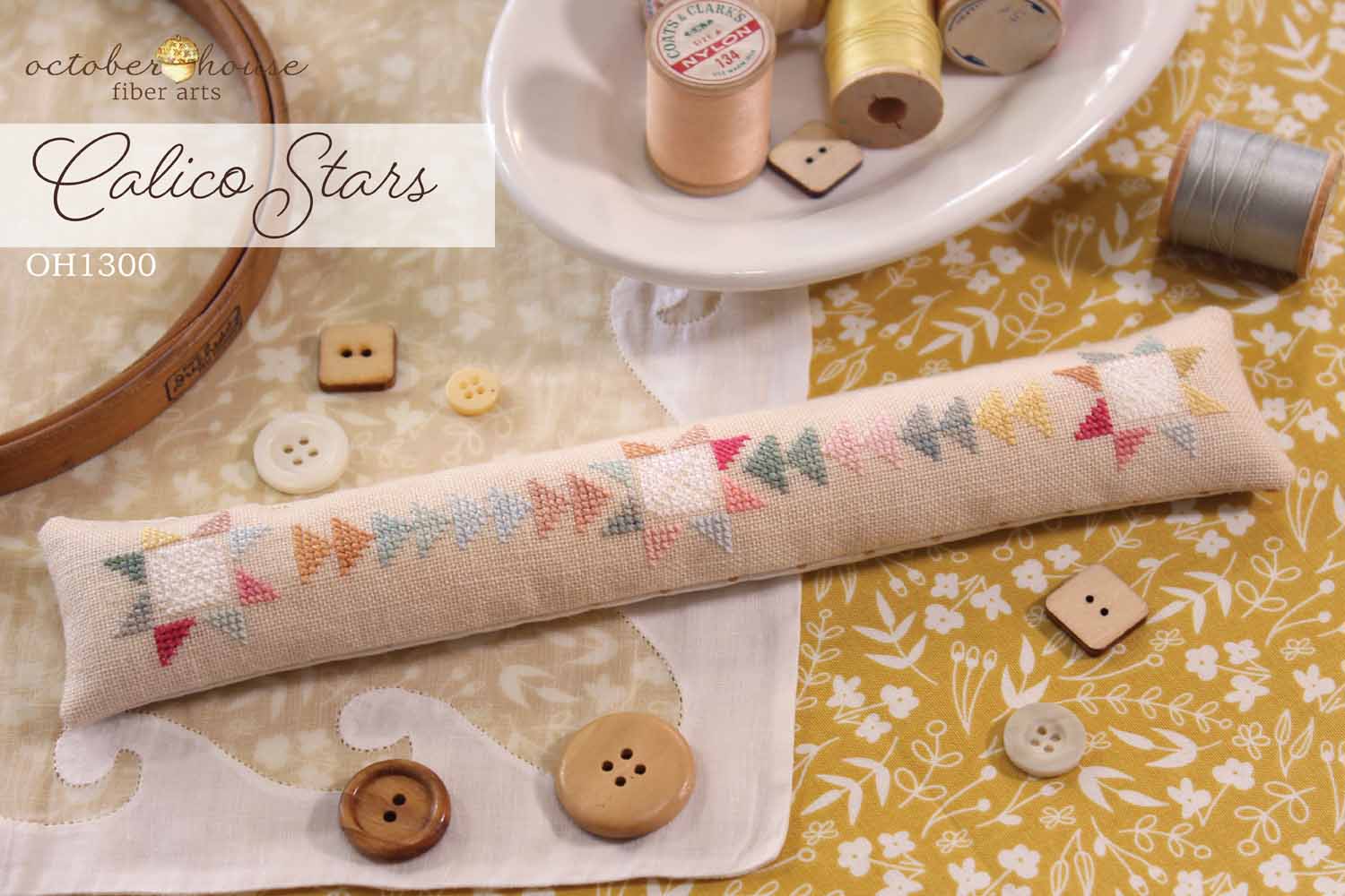 Calico Stars - October House Fiber Arts - Cross Stitch Pattern [Nashville 2026]