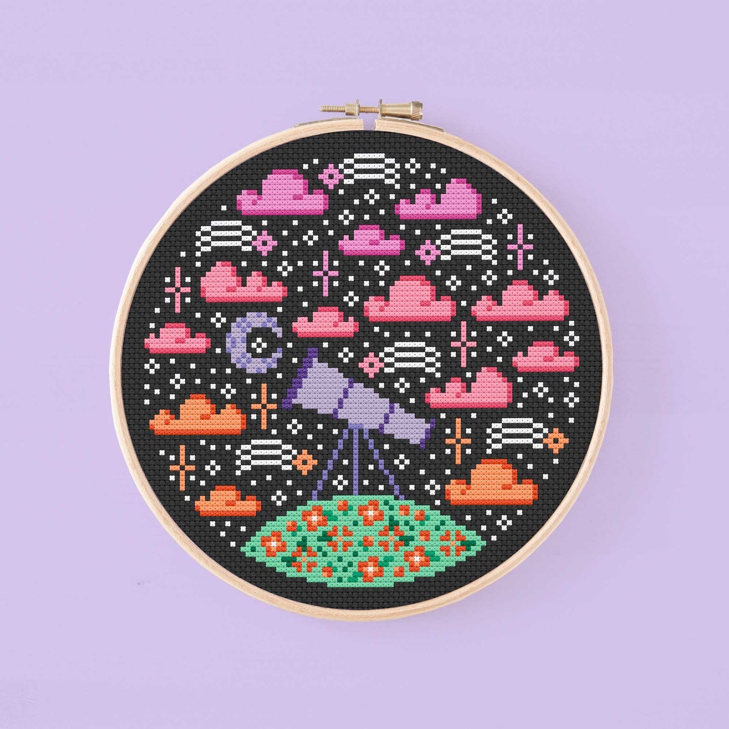 Mini Cloudy Sky - Una Buena Pieza - Cross Stitch Pattern