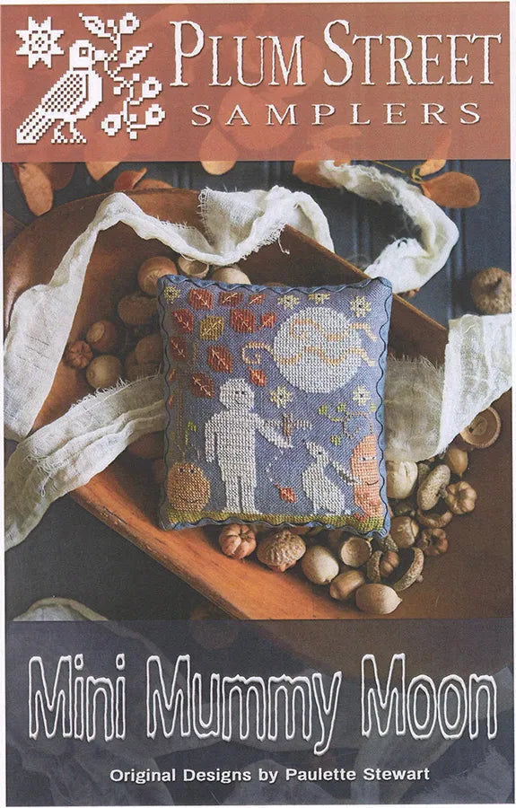 Mini Mummy Moon - Plum Street Samplers - Cross Stitch Pattern