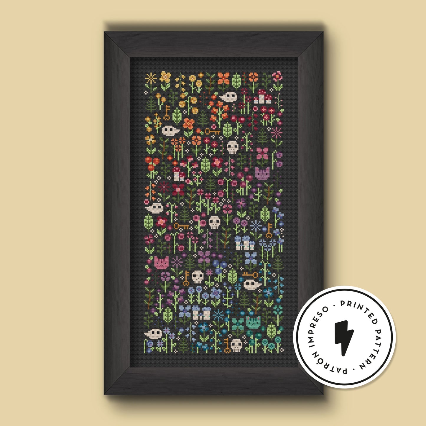 Rainbow Garden - Una Buena Pieza - Cross Stitch Pattern