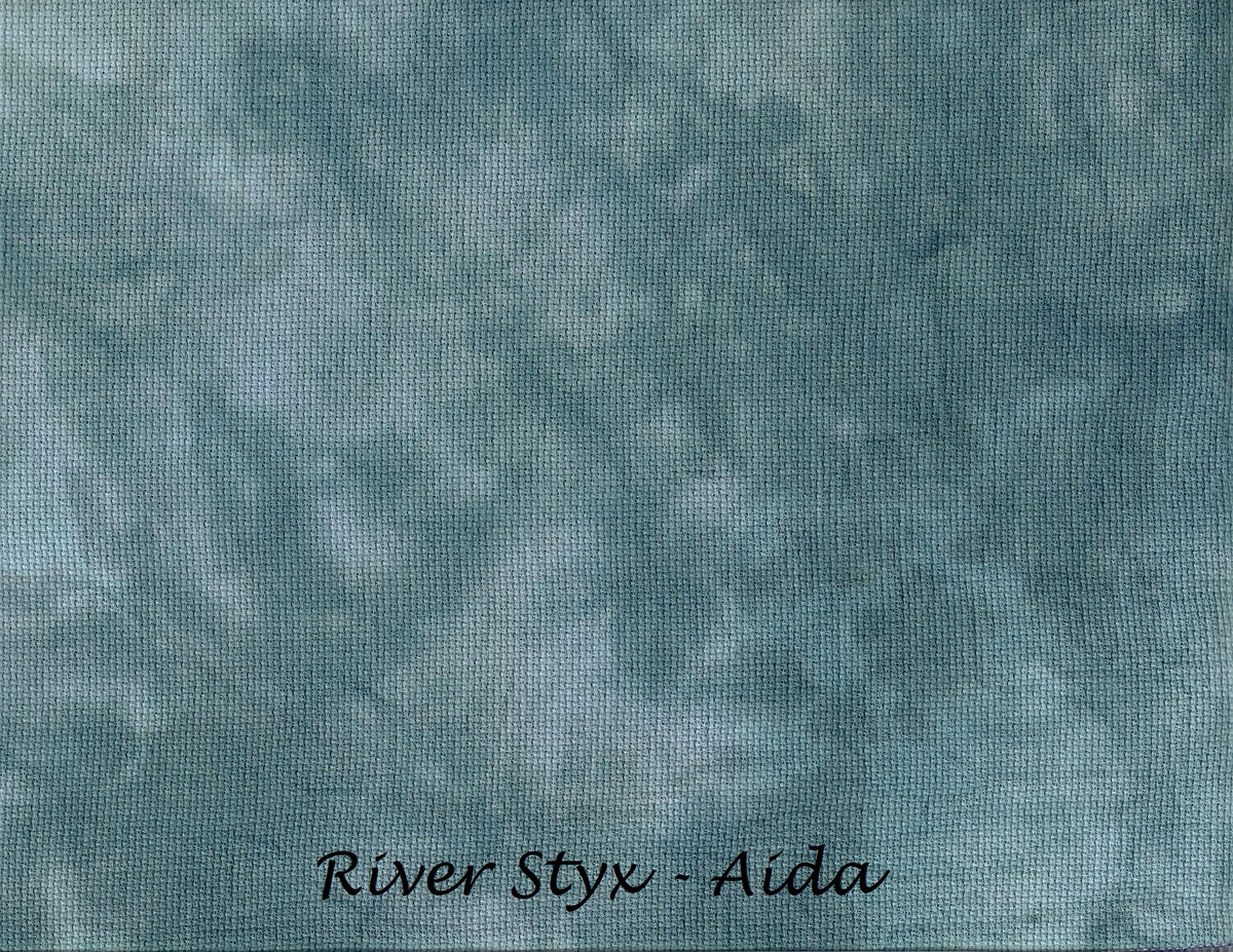 "River Styx" Hand Dyed Cross Stitch Fabric - Under the Sea Fabrics