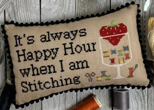 Happy Stitching Pattern Happy When Stitching - Needle Bling Designs - Cross Stitch Pattern ...