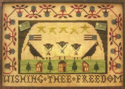 Wishing Thee Freedom - Homespun Elegance - Cross Stitch Pattern