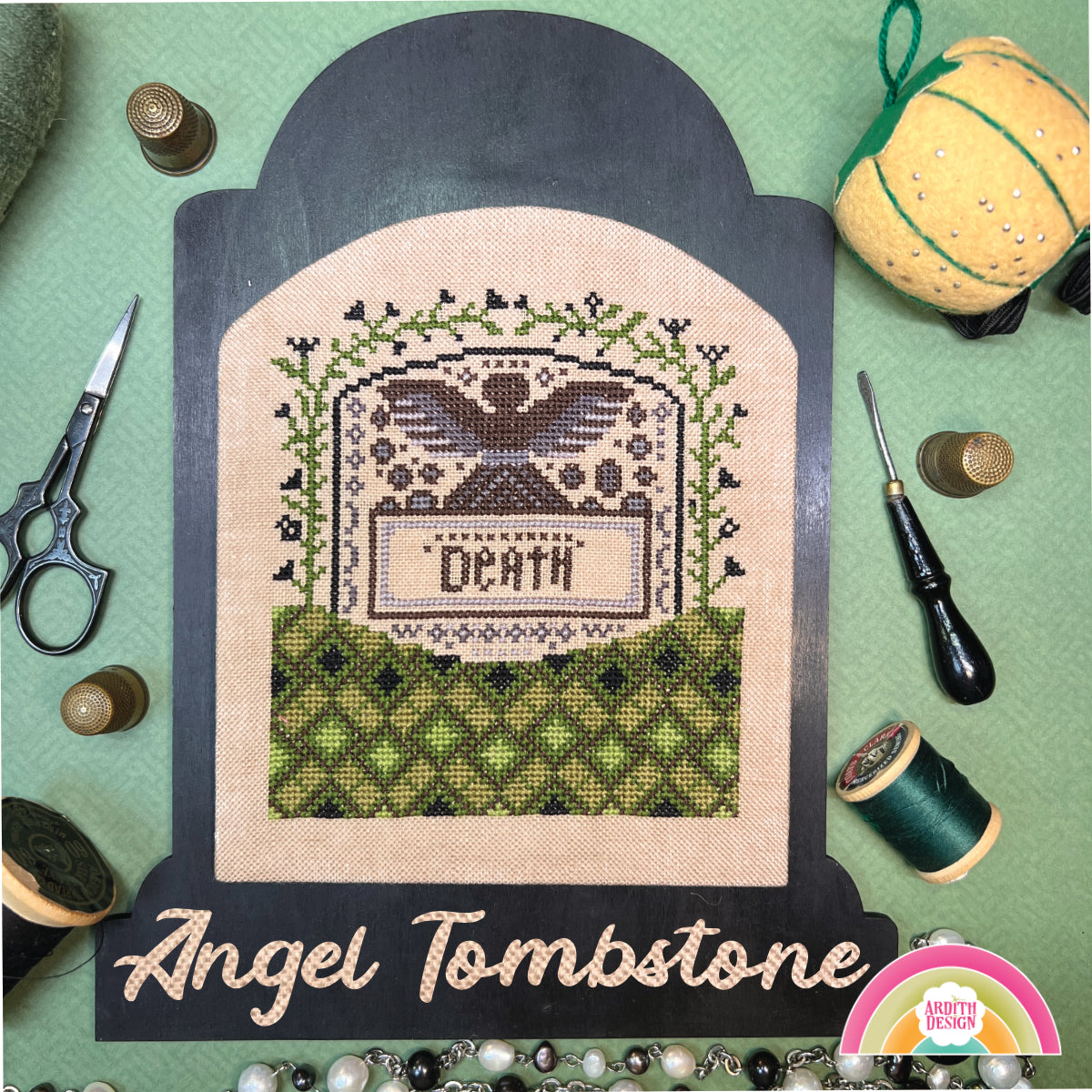 Angel Tombstone - Ardith Design - Cross Stitch Pattern [Nashville 2024 Exclusive]