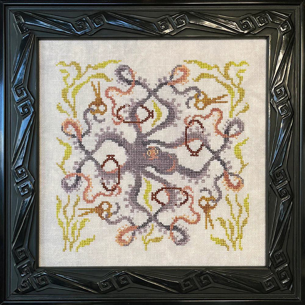 Swimming with Scissors - Ink Circles - Cross Stitch Pattern