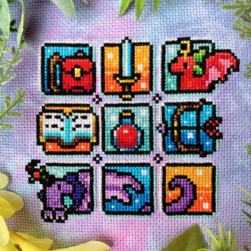 Adventure Squares - Flossy Fox Shop - Cross Stitch Pattern [Needlework Marketplace 2025]