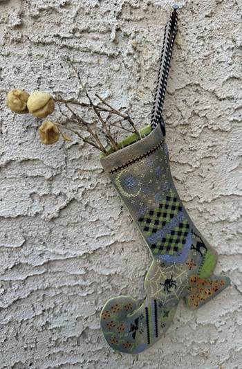 Witch's Boot Stocking - Rebel Stitcher Designs - Cross Stitch Pattern [Needlework Marketplace 2026]