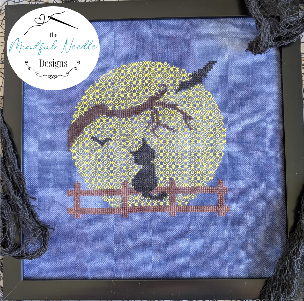 Meow at the Moon - The Mindful Needle - Cross Stitch Pattern [Needlework Marketplace 2025]