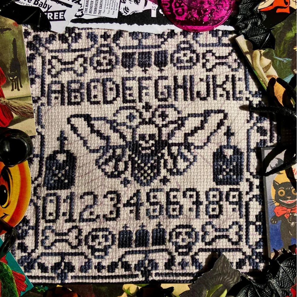Spooky Moth Sampler - Spooky Stitchin - Cross Stitch Pattern