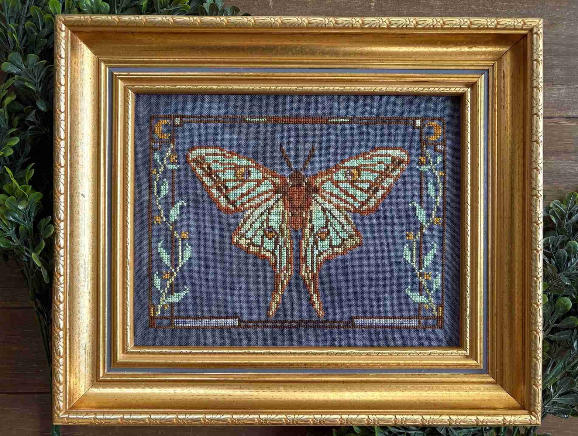 Spanish Moon Moth - Petal Pusher - Cross Stitch Pattern