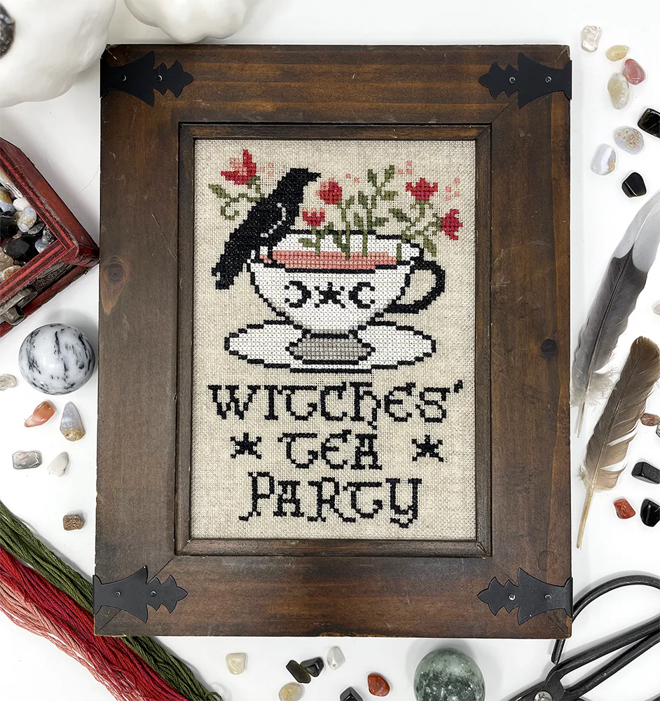 Witches' Tea Party - Tiny Modernist - Cross Stitch Pattern
