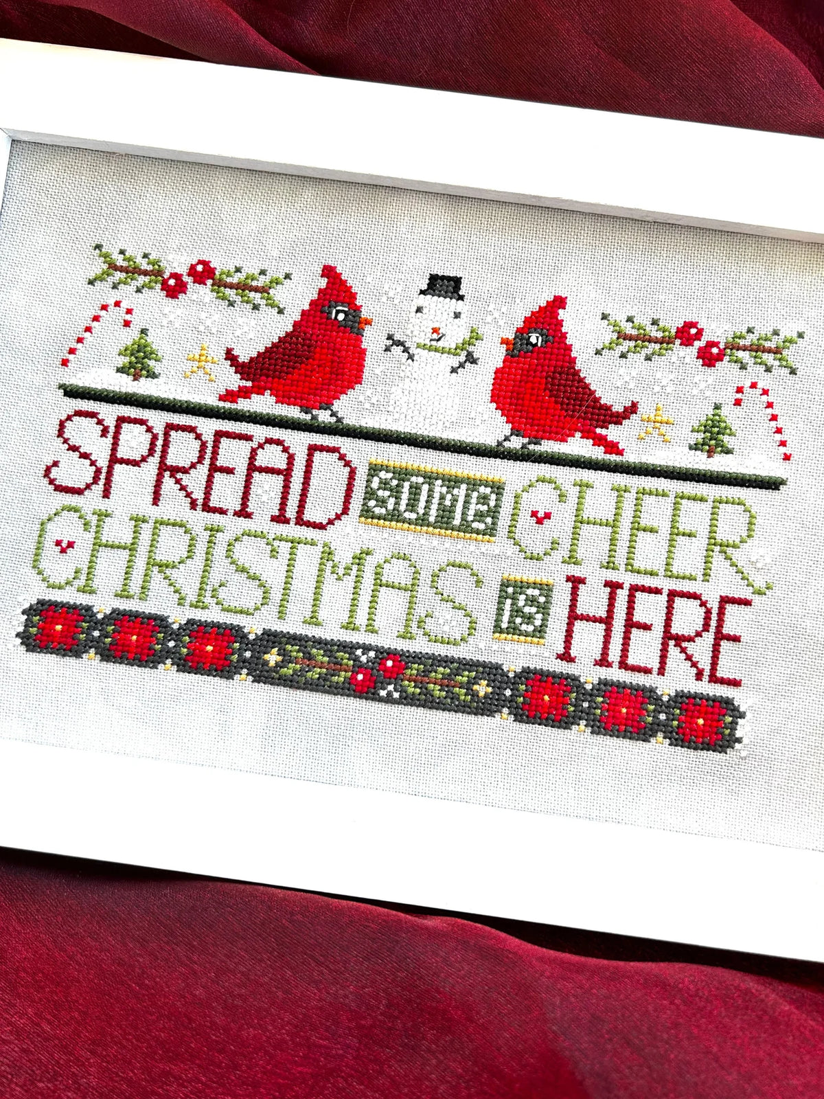 Wordy Birds: December - Sweet Wing Studio - Cross Stitch Pattern