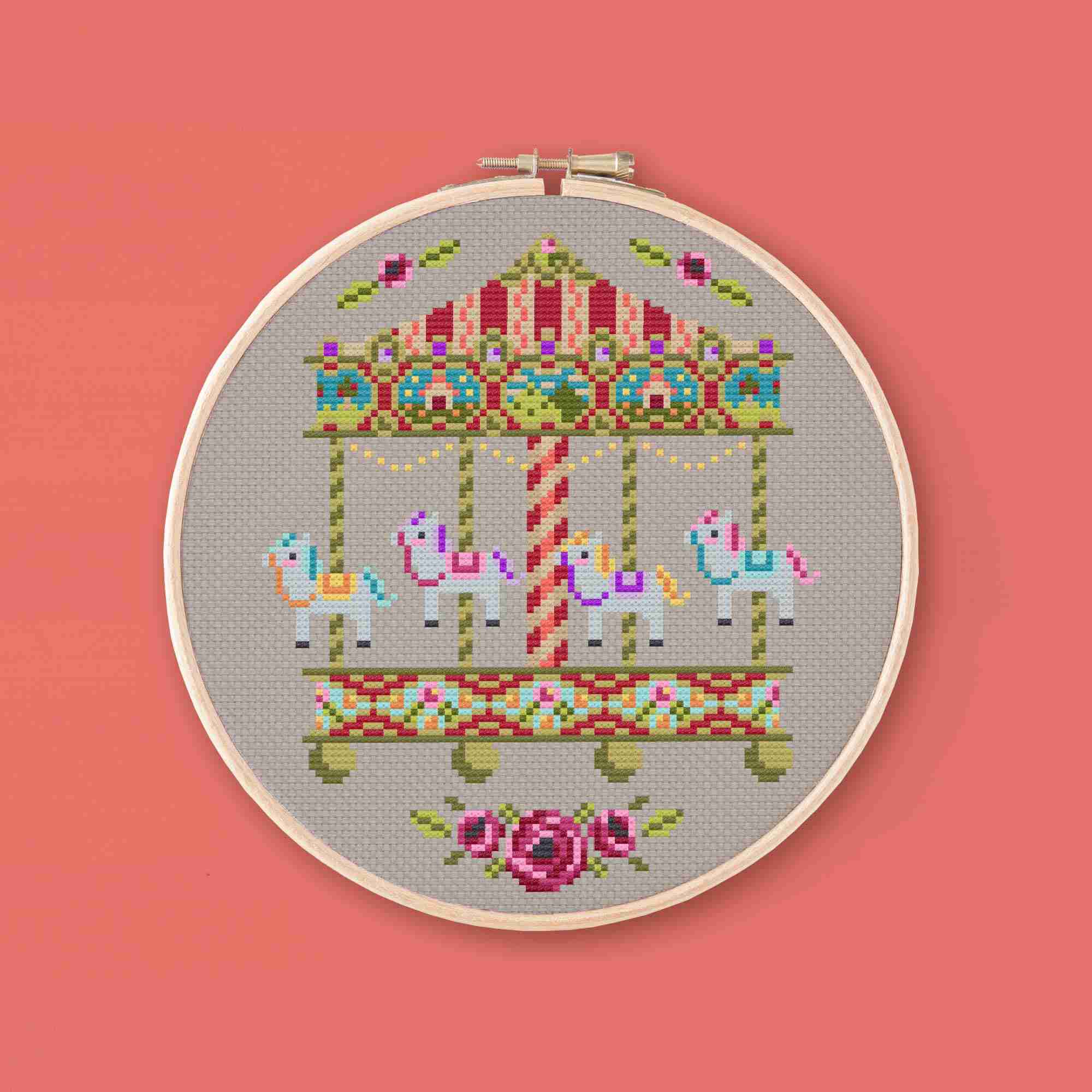 Victorian Carousel - Una Buena Pieza - Cross Stitch Pattern