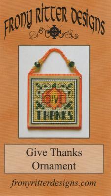 Give Thanks Ornament - Frony Ritter Designs - Cross Stitch Pattern