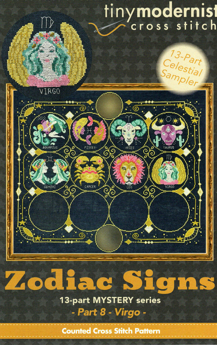 Virgo (Zodiac Signs #8) - Tiny Modernist - Cross Stitch Pattern