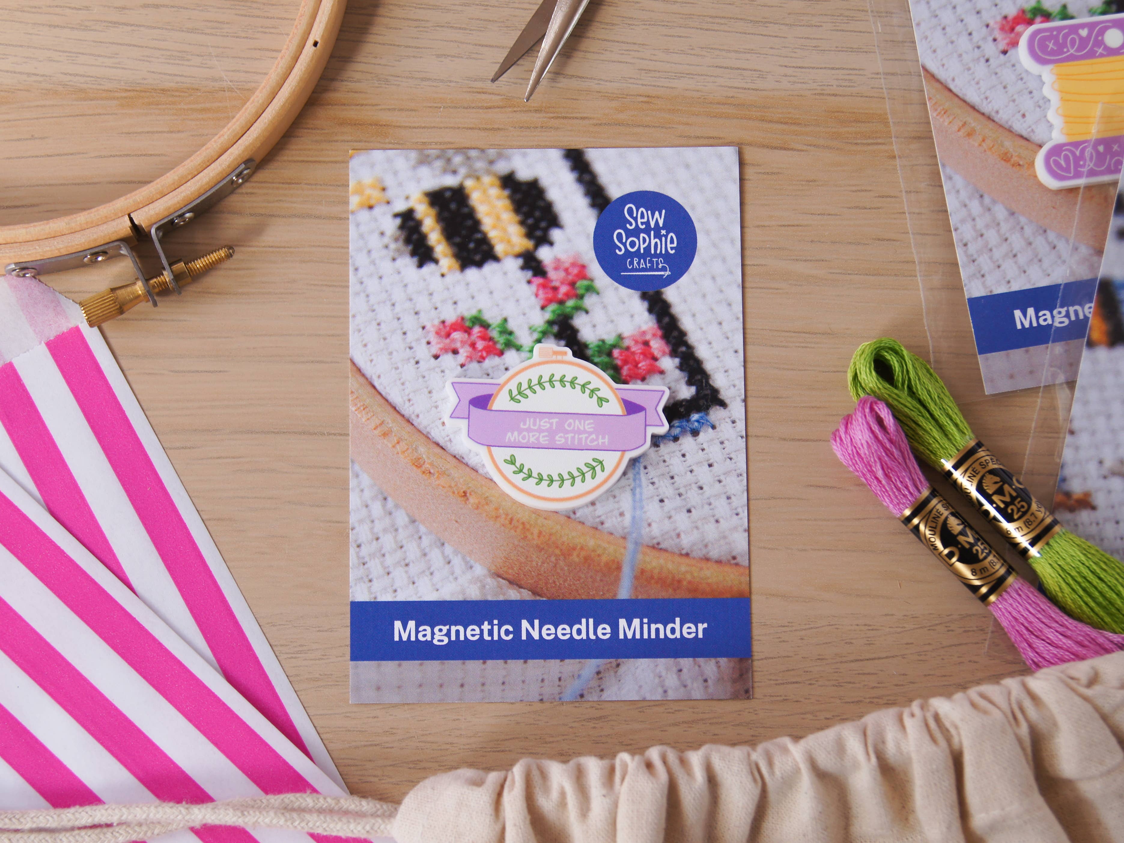 Just One More Stitch Magnetic Needle Minder - Sew Sophie Crafts