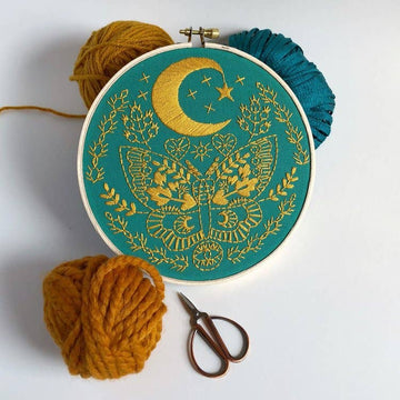 Lunar Moth Embroidery Kit - Rickrak