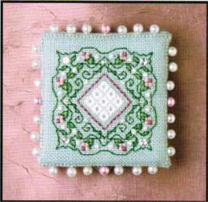 Colonial Roses Pin Keep - The Sweetheart Tree - Cross Stitch Pattern