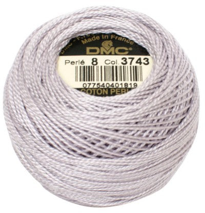 Pearl Cotton Ball Size 8 - 3743 (Lilac) - DMC Embroidery Floss