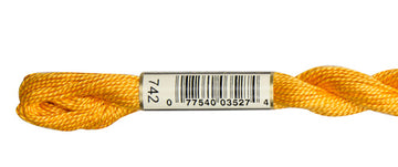 Pearl Cotton Size 5 - 742 (Light Tangerine) - DMC Embroidery Floss