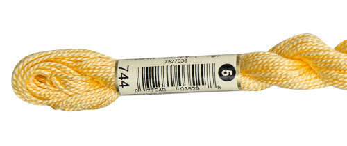 Pearl Cotton Size 5 - 744 (Pale Yellow) - DMC Embroidery Floss