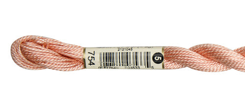 Pearl Cotton Size 5 - 754 (Light Peach) - DMC Embroidery Floss