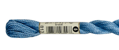 Pearl Cotton Size 5 - 813 (Light Blue)  - DMC Embroidery Floss