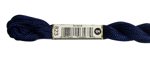 Pearl Cotton Size 5 - 823 (Dark Navy Blue) - DMC Embroidery Floss