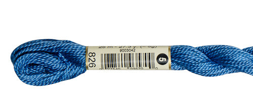 Pearl Cotton Size 5 - 826 (Medium Blue) - DMC Embroidery Floss