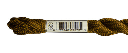 Pearl Cotton Size 5 - 829 (Very Dark Golden Olive) - DMC Embroidery Floss