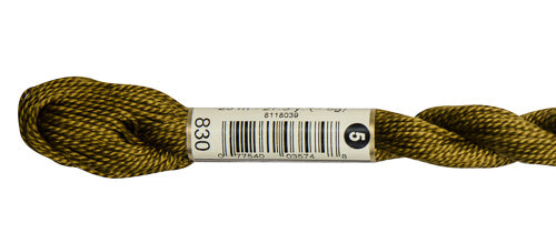 Pearl Cotton Size 5 - 830 (Dark Golden Olive) - DMC Embroidery Floss
