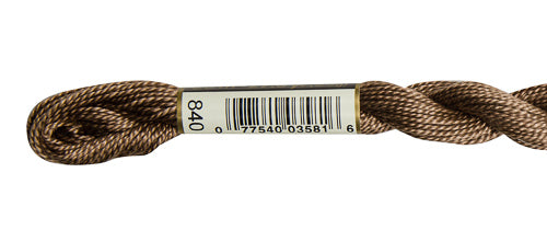 Pearl Cotton Size 5 - 840 (Medium Beige Brown) - DMC Embroidery Floss