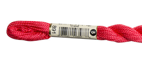 Pearl Cotton Size 5 - 891 (Dark Carnation) - DMC Embroidery Floss