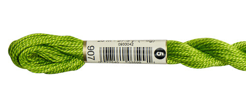 Pearl Cotton Size 5 - 907 (Light Parrot Green) - DMC Embroidery Floss