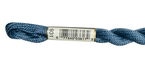 Pearl Cotton Size 5 - 931 (Medium Antique Blue) - DMC Embroidery Floss