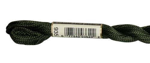 Pearl Cotton Size 5 - 935 (Dark Avocado Green) - DMC Embroidery Floss
