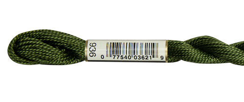 Pearl Cotton Size 5 - 936 (Very Dark Avocado Green) - DMC Embroidery Floss