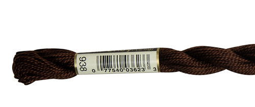 Pearl Cotton Size 5 - 938 (Ultra Dark Coffee Brown) - DMC Embroidery Floss