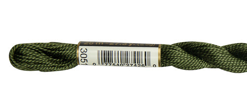 Pearl Cotton Size 5 - 3051 (Dark Green Gray) - DMC Embroidery Floss