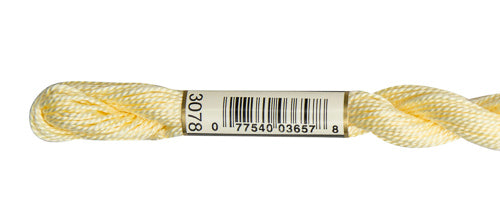 Pearl Cotton Size 5 - 3078 (Very Light Golden Yellow) - DMC Embroidery Floss