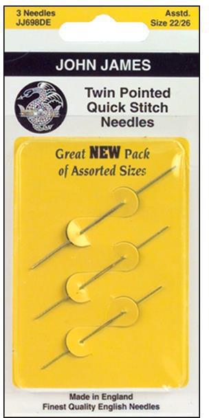 John James Twin Pointed Needles Size 22