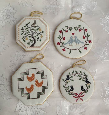 The Twelve Days of Christmas Quaker Style #1 - AuryTM Designs - Cross Stitch Pattern