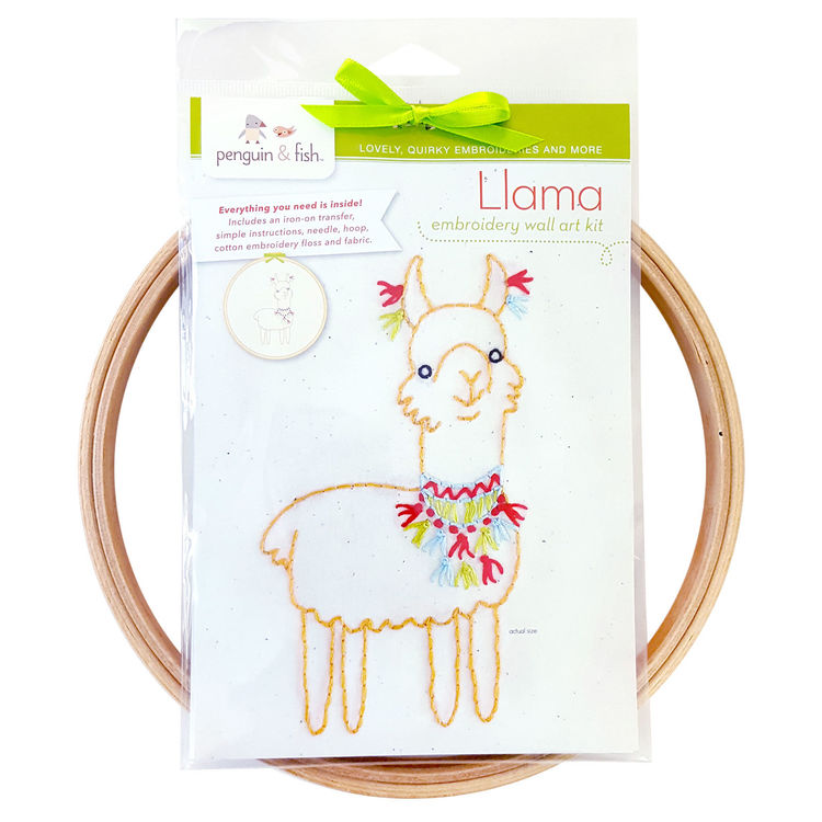 Llama Embroidery Wall Art Kit - Embroidery Kit