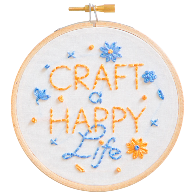 Craft a Happy Life Embroidery Wall Art - Penguin & Fish - Embroidery Kit