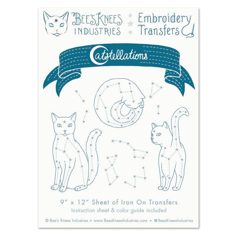 Catstellations Embroidery Transfer - Bee's Knees Industries
