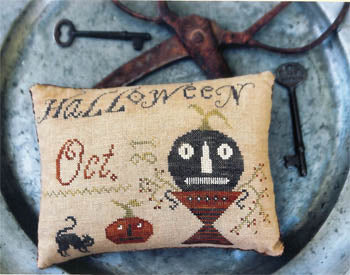 Halloween Pinkeep - Stacy Nash Primitives - Cross Stitch Pattern
